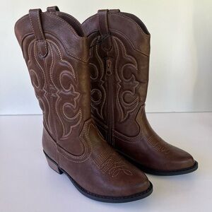 NEW Brown Western Kids Boots Size 1